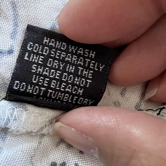 Raviya Dress Womens XL White Blue Smocked Maxi Paisley Ruffle Strap Boho Rayon - Picture 8 of 9